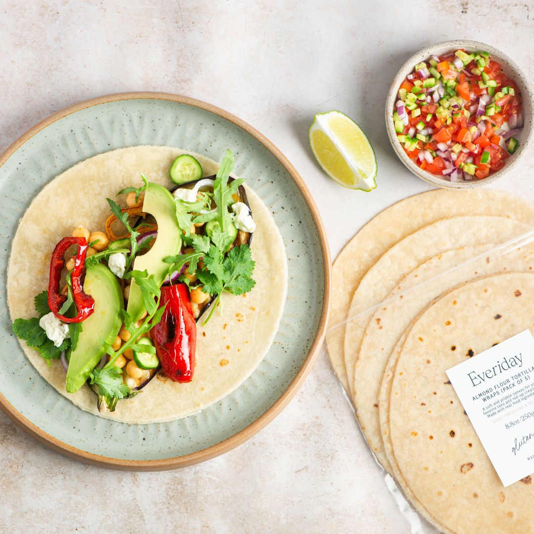 Turmeric Almond Flour Vegan Tortilla Wraps