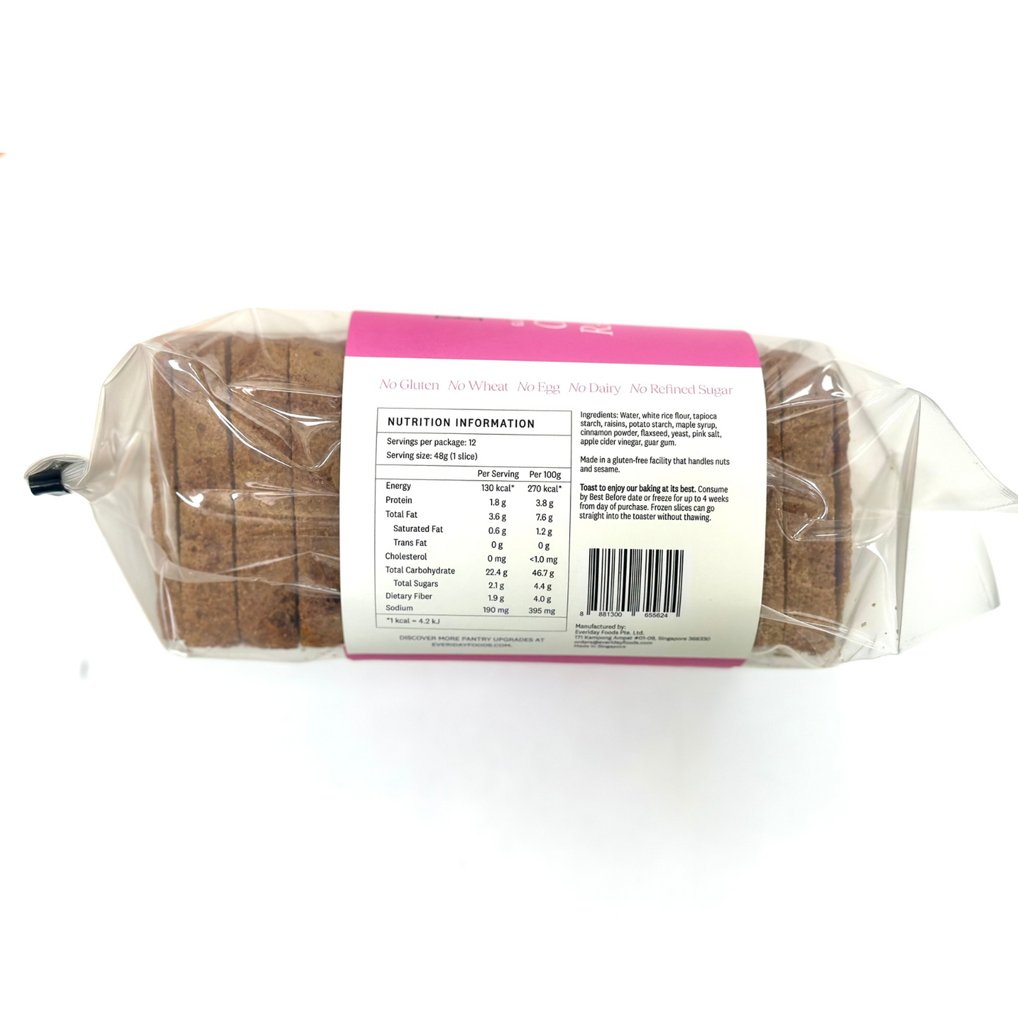 Gluten Free Cinnamon Raisin Loaf