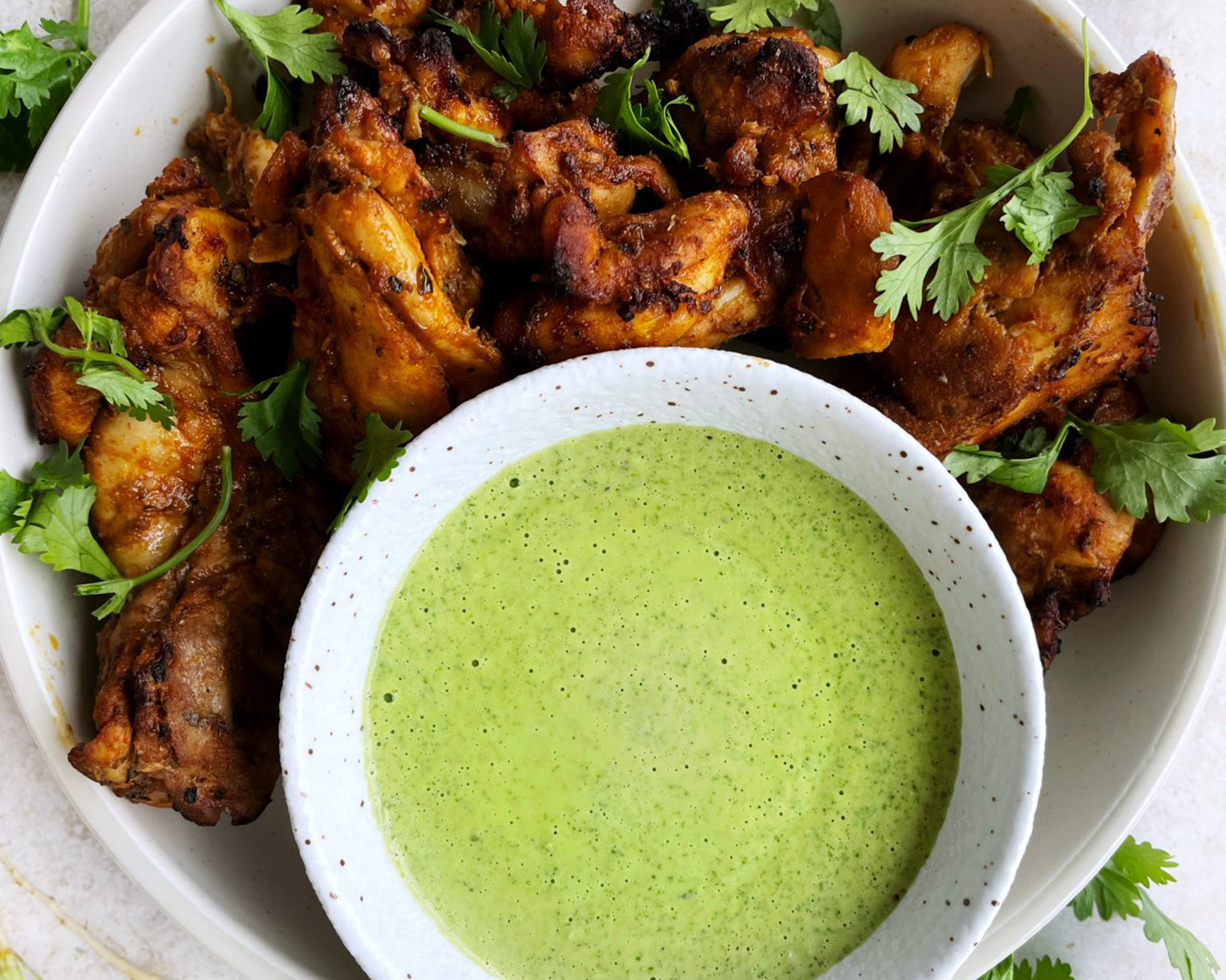 Peruvian-Style Roast Chicken with Green Sauce (Aji Verde)