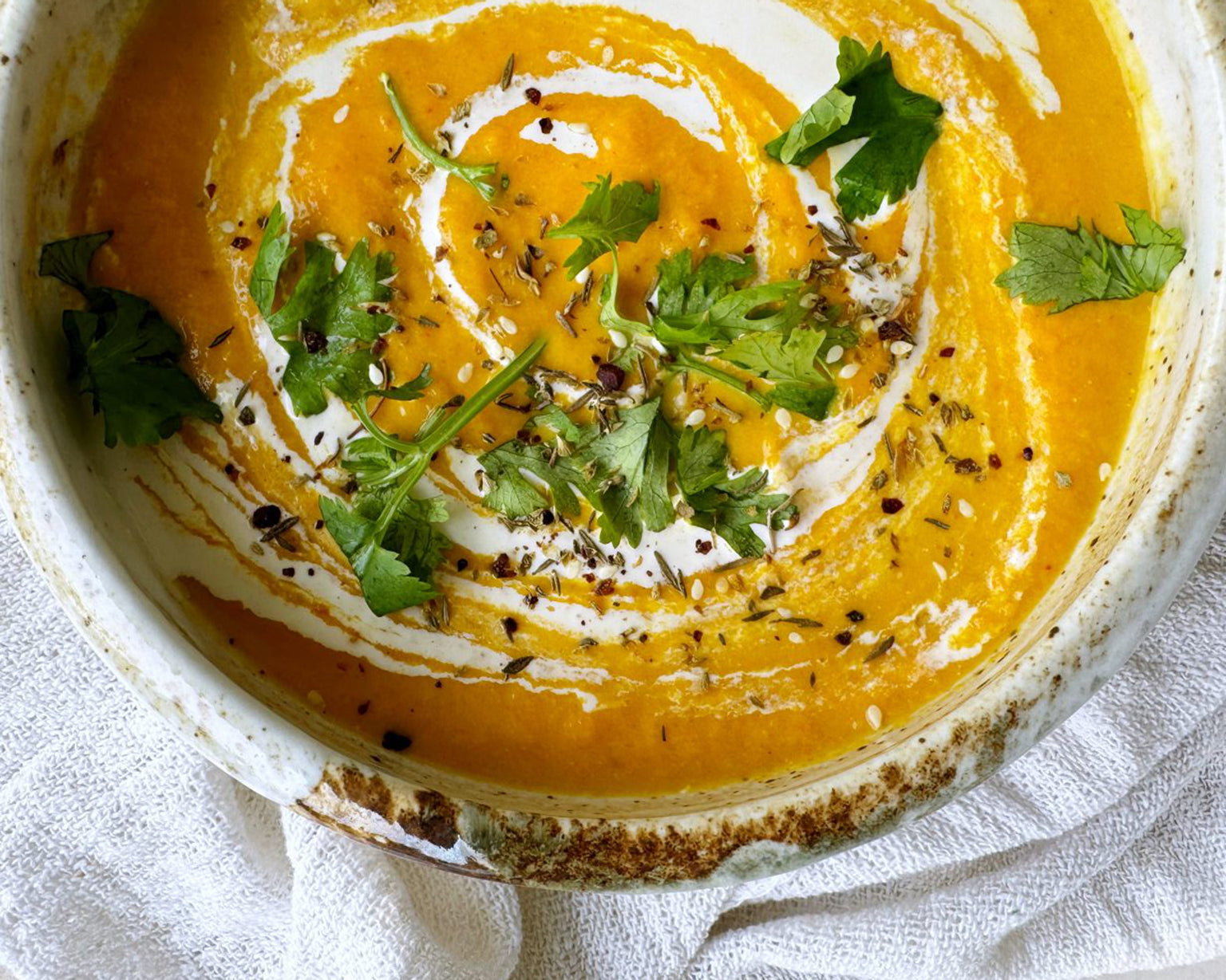 Spiced Carrot & Tahini Soup