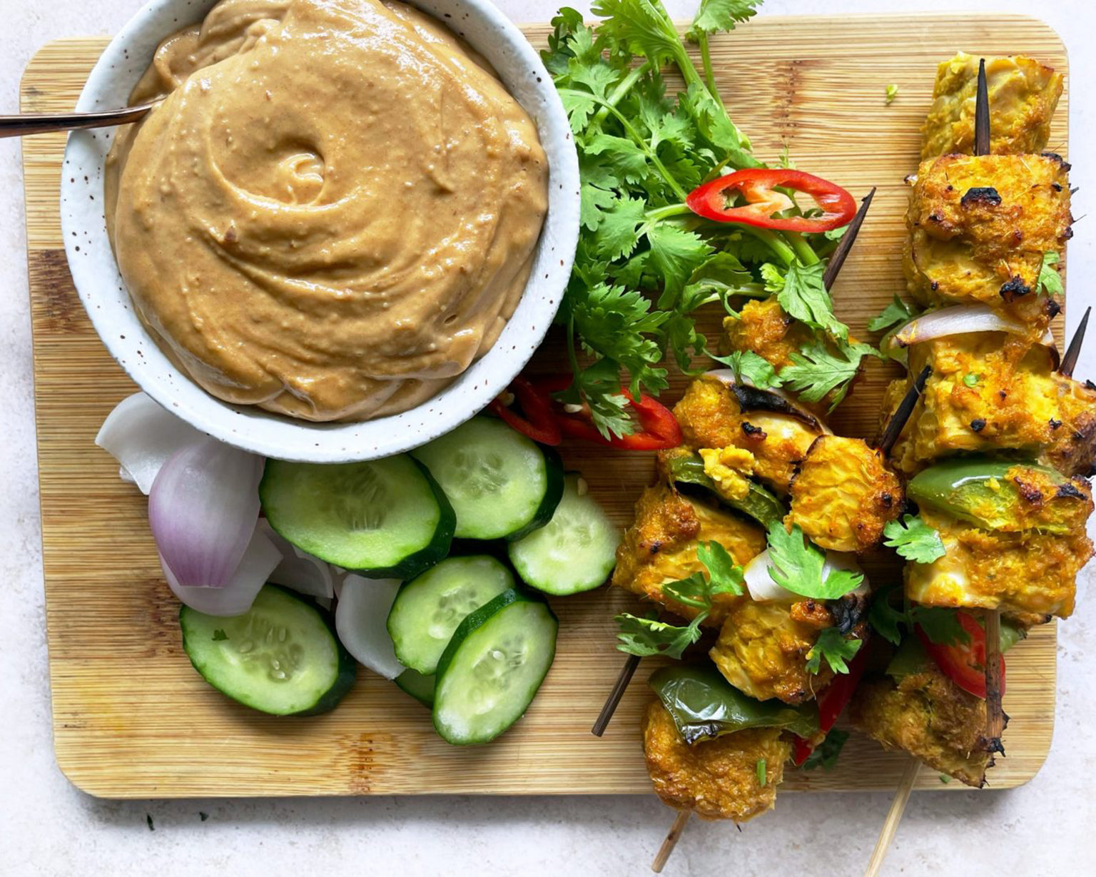Tempeh Satay with Peanut Sauce