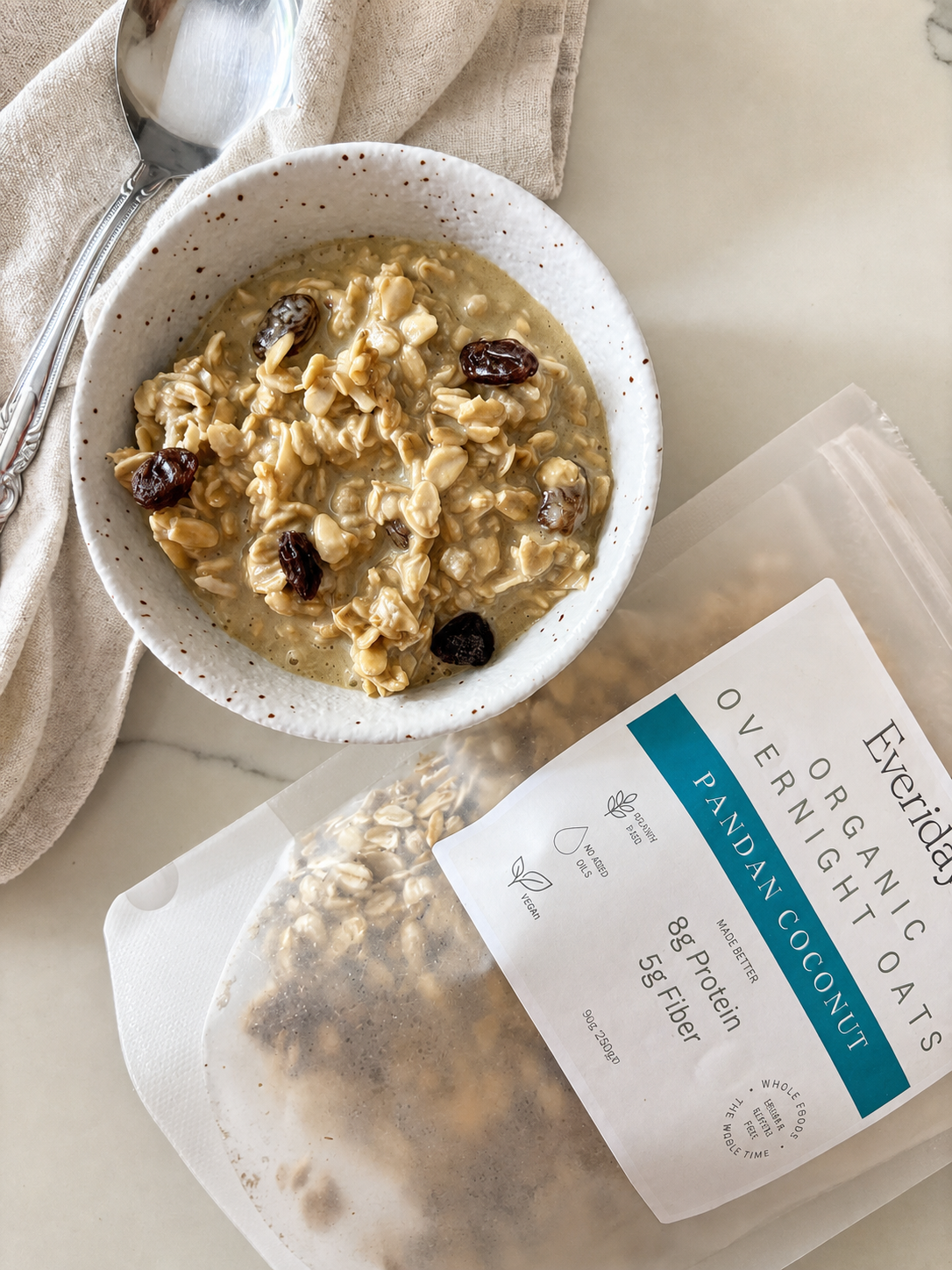 Organic Overnight Oats Pandan Coconut | 250g