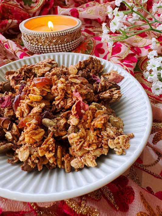 Diwali Cardamom Rose Granola