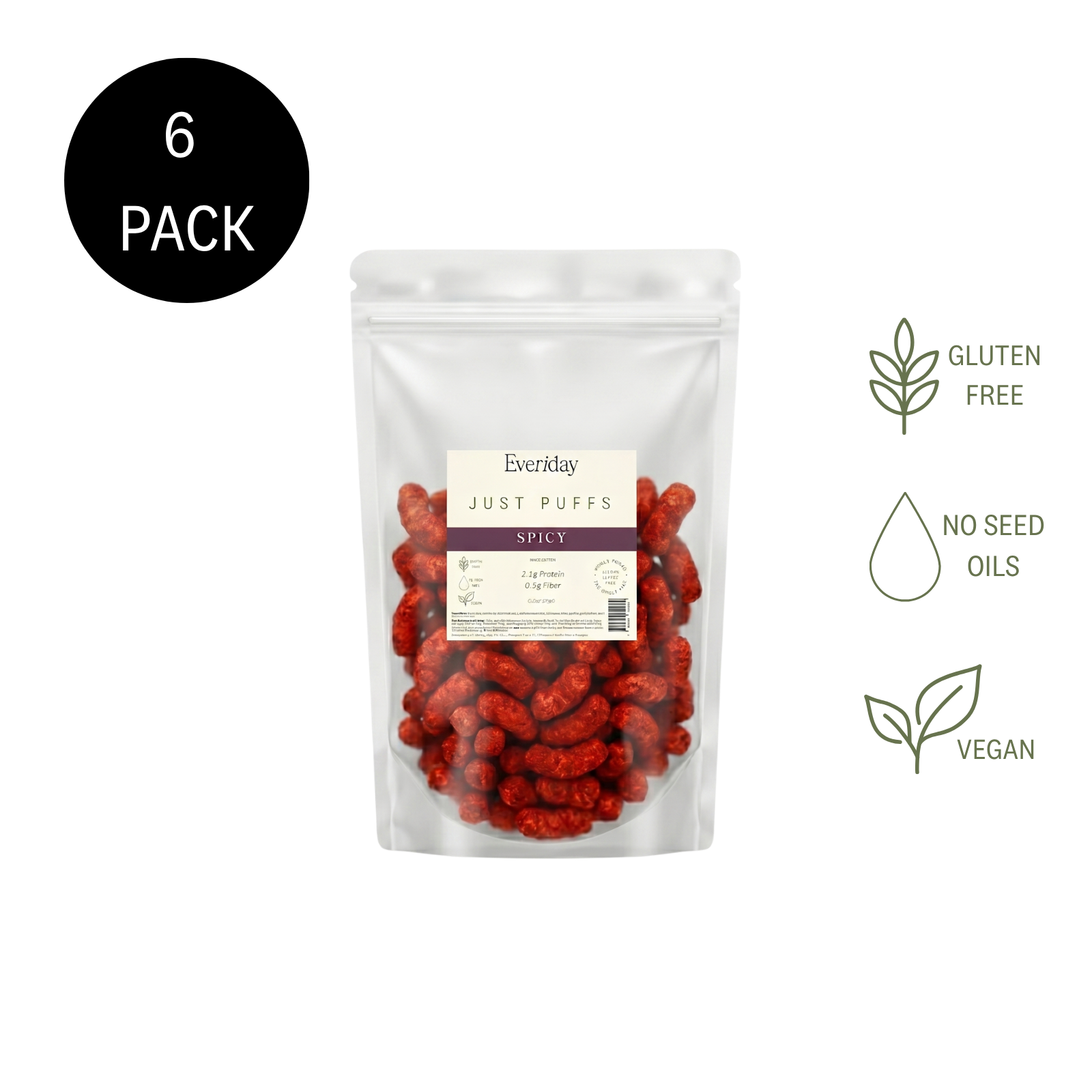 Just Puffs Spicy Snacks | 6