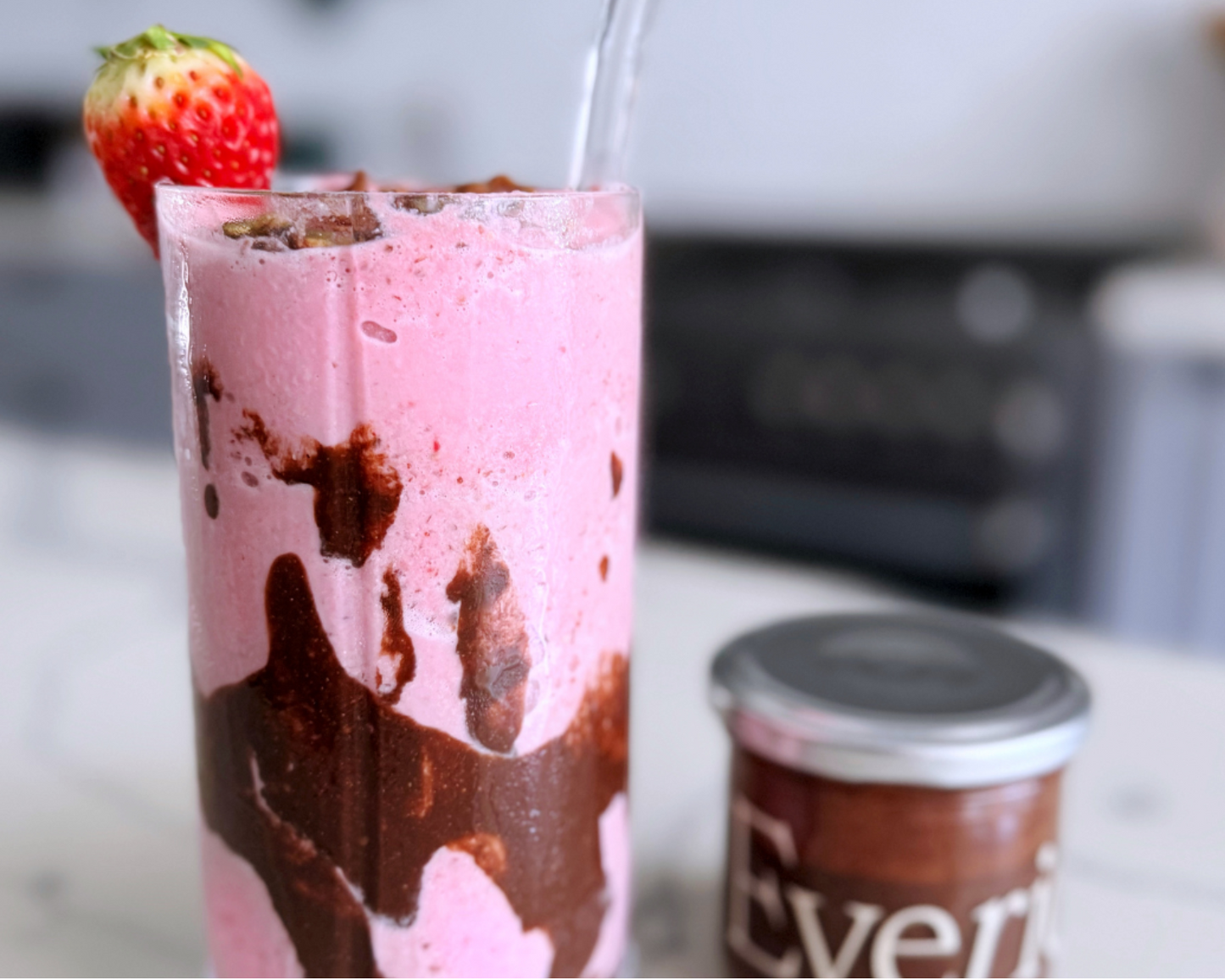 Strawberry & Dark Chocolate Hazelnut Smoothie