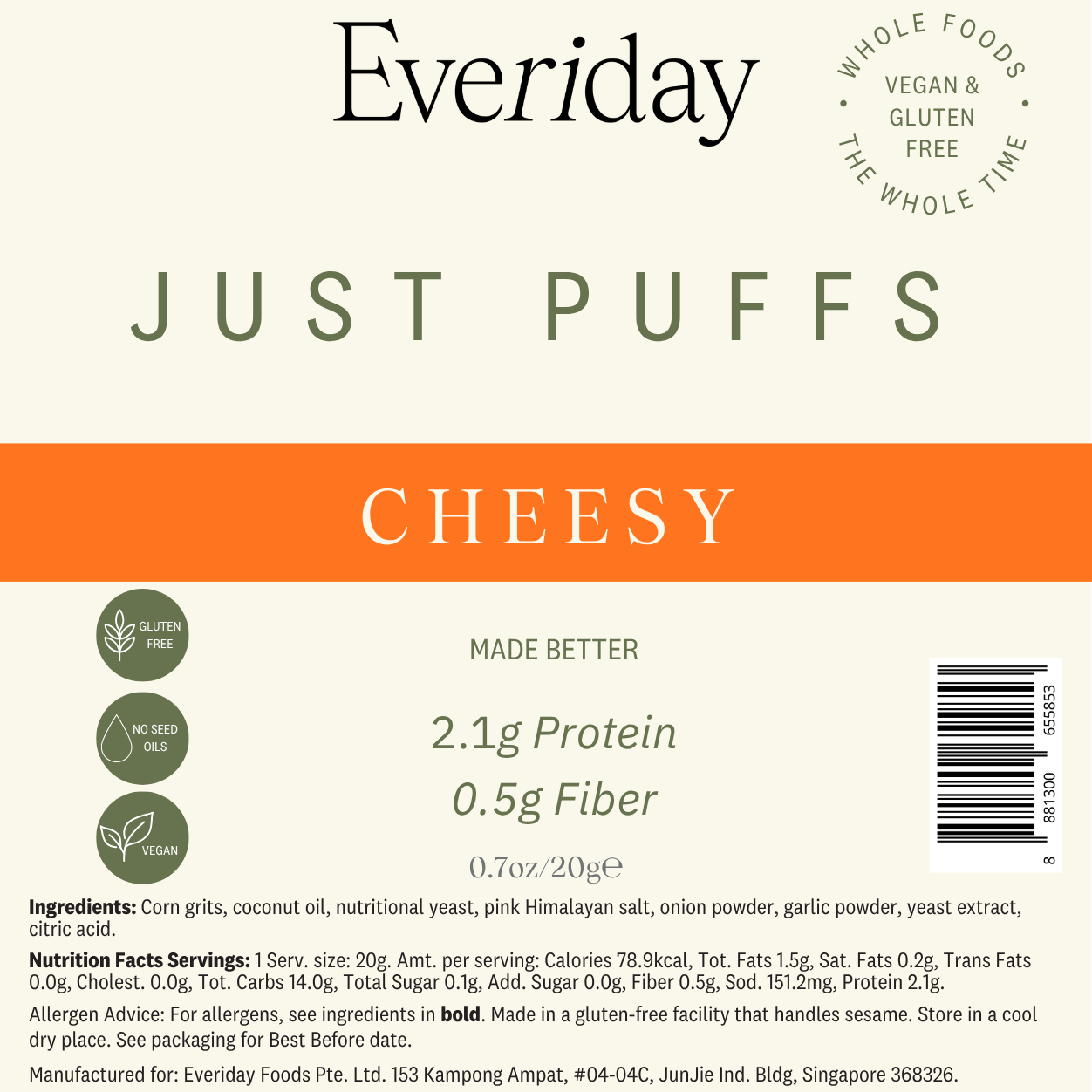 Just Puffs Cheesy Snacks | 6