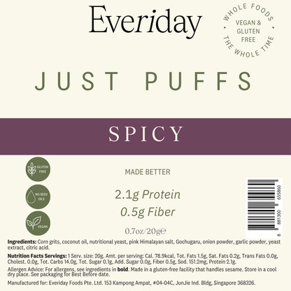 Just Puffs Spicy Snacks | 6