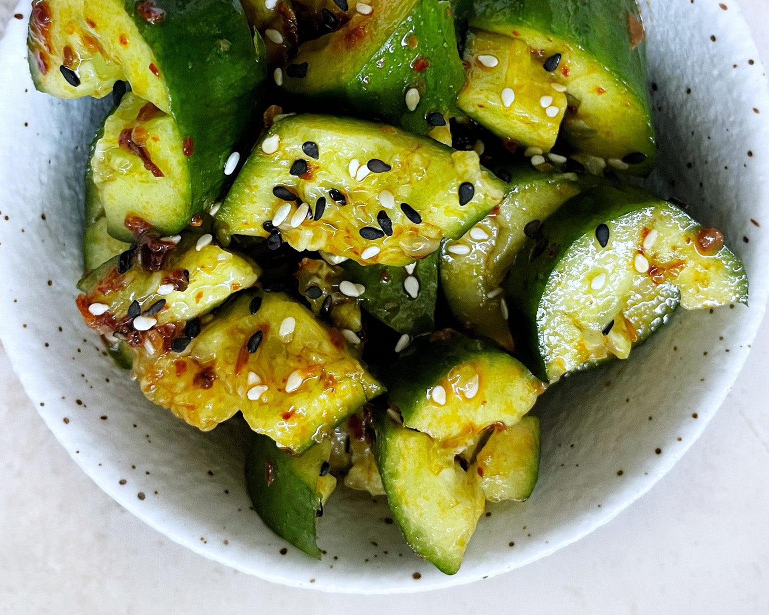 Spicy Smashed Cucumber Salad